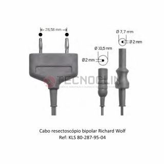 Cabo resectoscopio bipolar Richard Wolf KLS 80-287-95-04