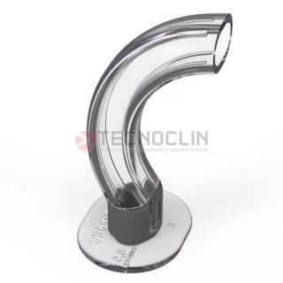 Canula de Guedel Transparente Numero 1 (5,5cm) Cinza