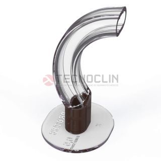 Canula de Guedel Transparente Numero 2 (6,5cm) Marrom