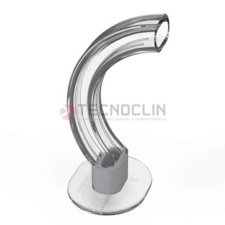 Canula de Guedel Transparente Numero 3 (7cm) Branco