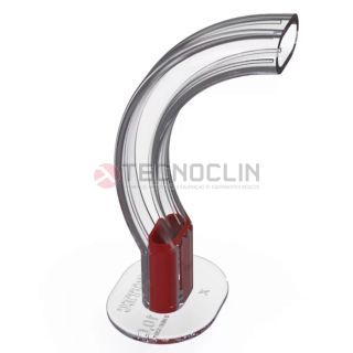 Canula de Guedel Transparente Numero 4 (10cm) Vermelho