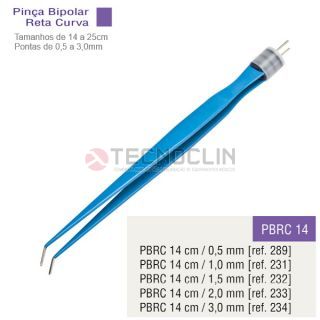 Pina Bipolar Reta 14cm Ponta Curva