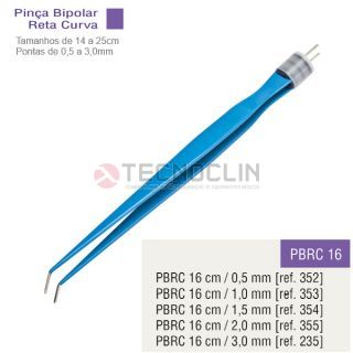 Pina Bipolar Reta 16cm Ponta Curva