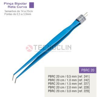 Pina Bipolar Reta 20cm Ponta Curva