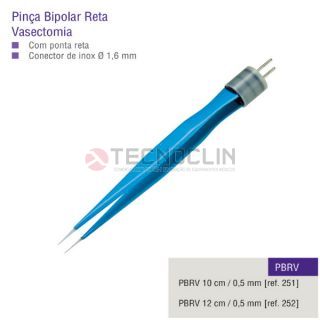 Pina Bipolar Reta para Vasectomia 10cm