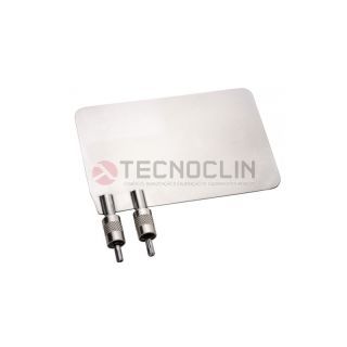 Placa de A�o Inox 80mm X 120mm PP-041